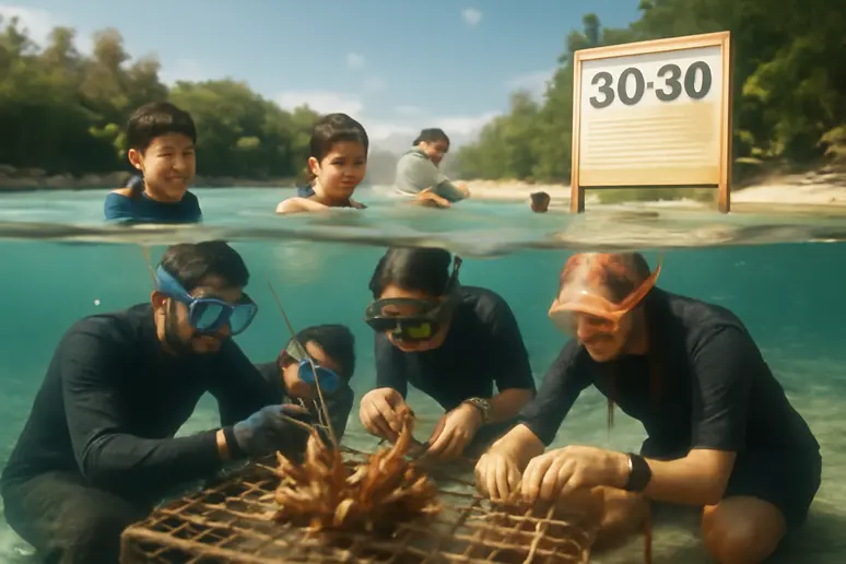 พลิกโฉมเมอร์ลินบีช: ปกป้องปะการัง สู่เป้าหมายโลก 30×30